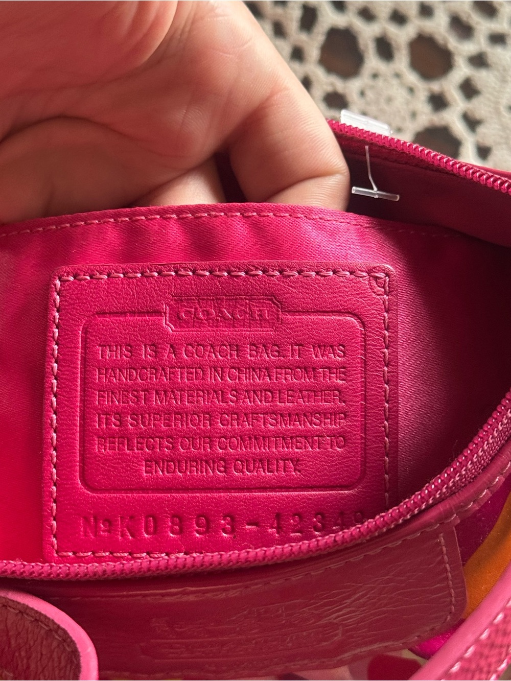 Coach Valentine’s day Scarf Print y2k Purse - Picture 3 of 5
